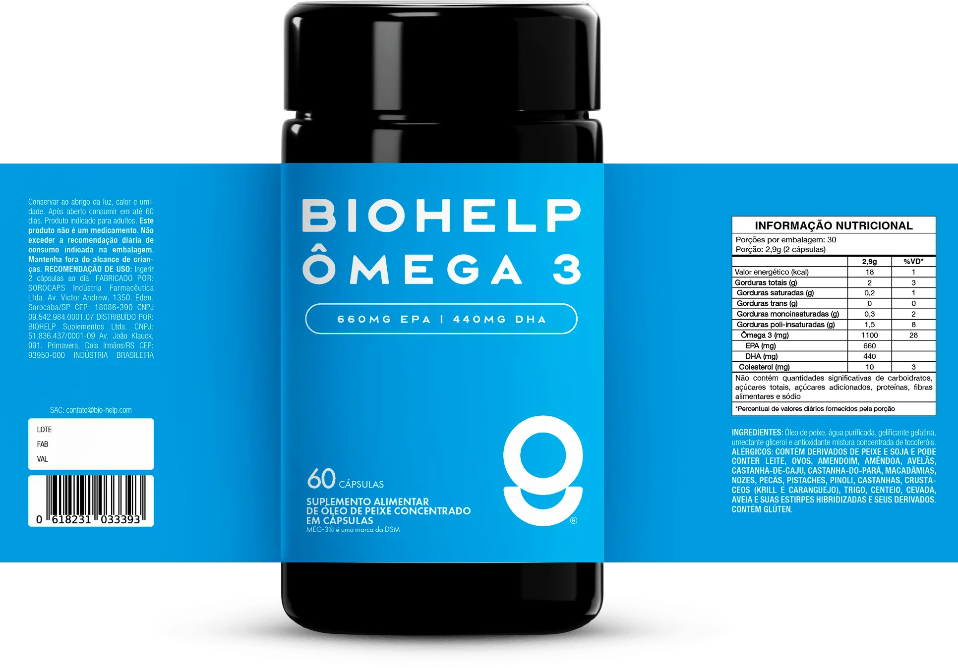 Ômega 3 - 33/22 BIOHELP