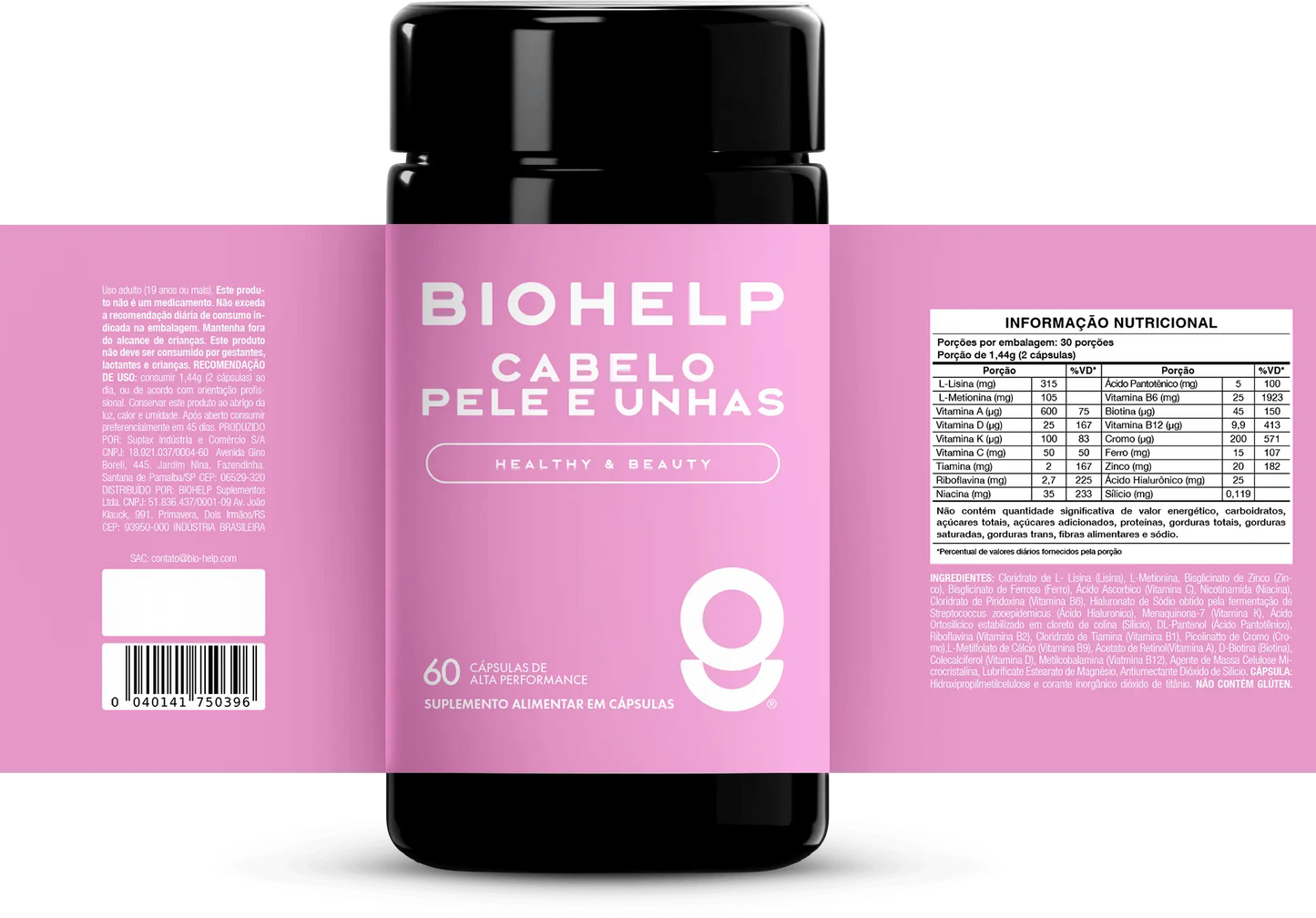 Cabelo, Pele e Unhas BIOHELP