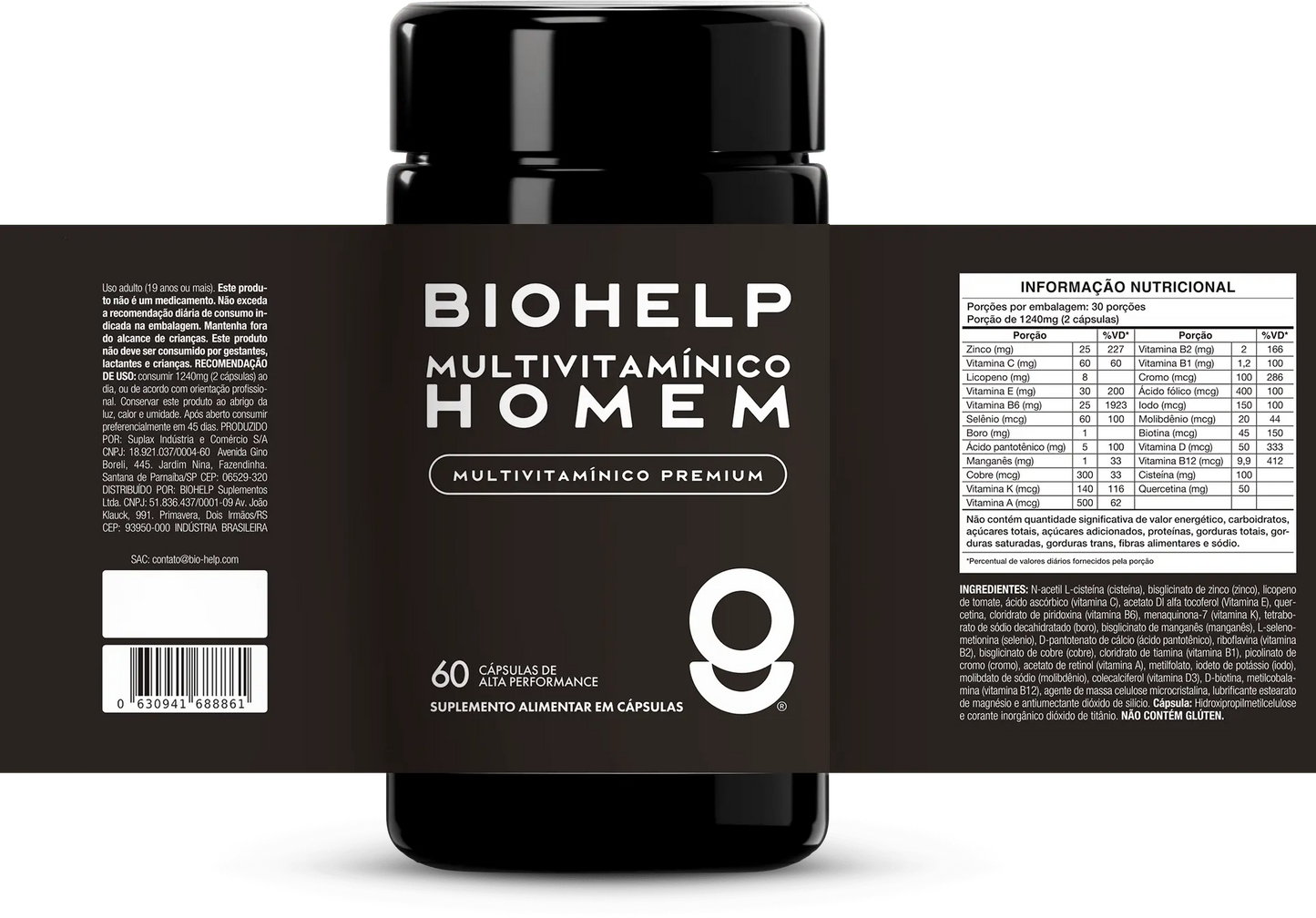 Multivitamínico Homem BIOHELP