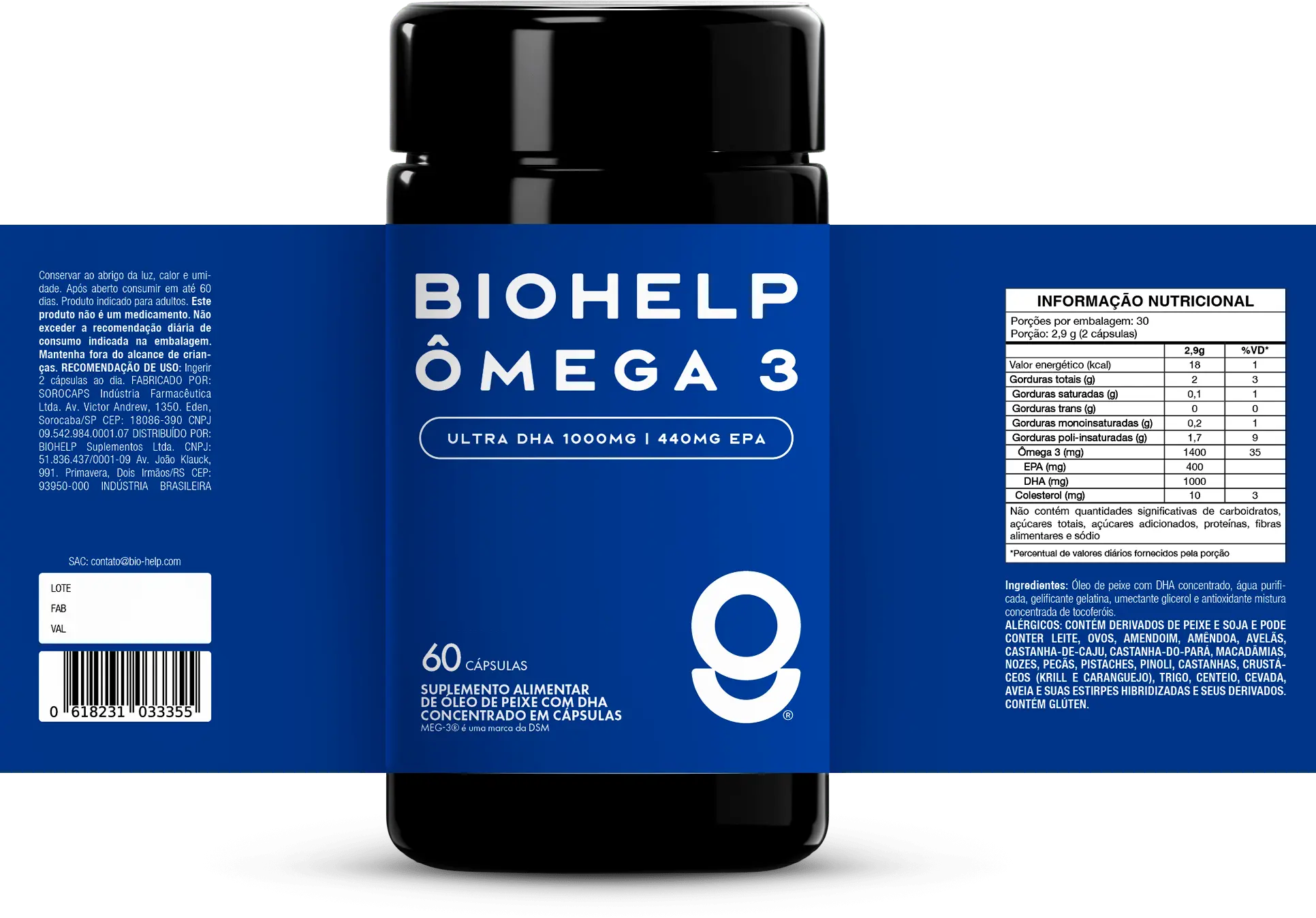 Ômega 3 - Ultra DHA BIOHELP