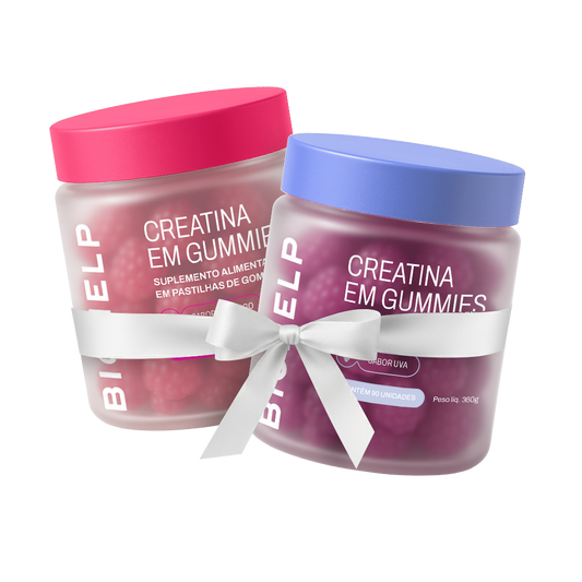 1 Creatina em Gummies Morango + 1 Creatina em Gummies Uva + Frete Grátis