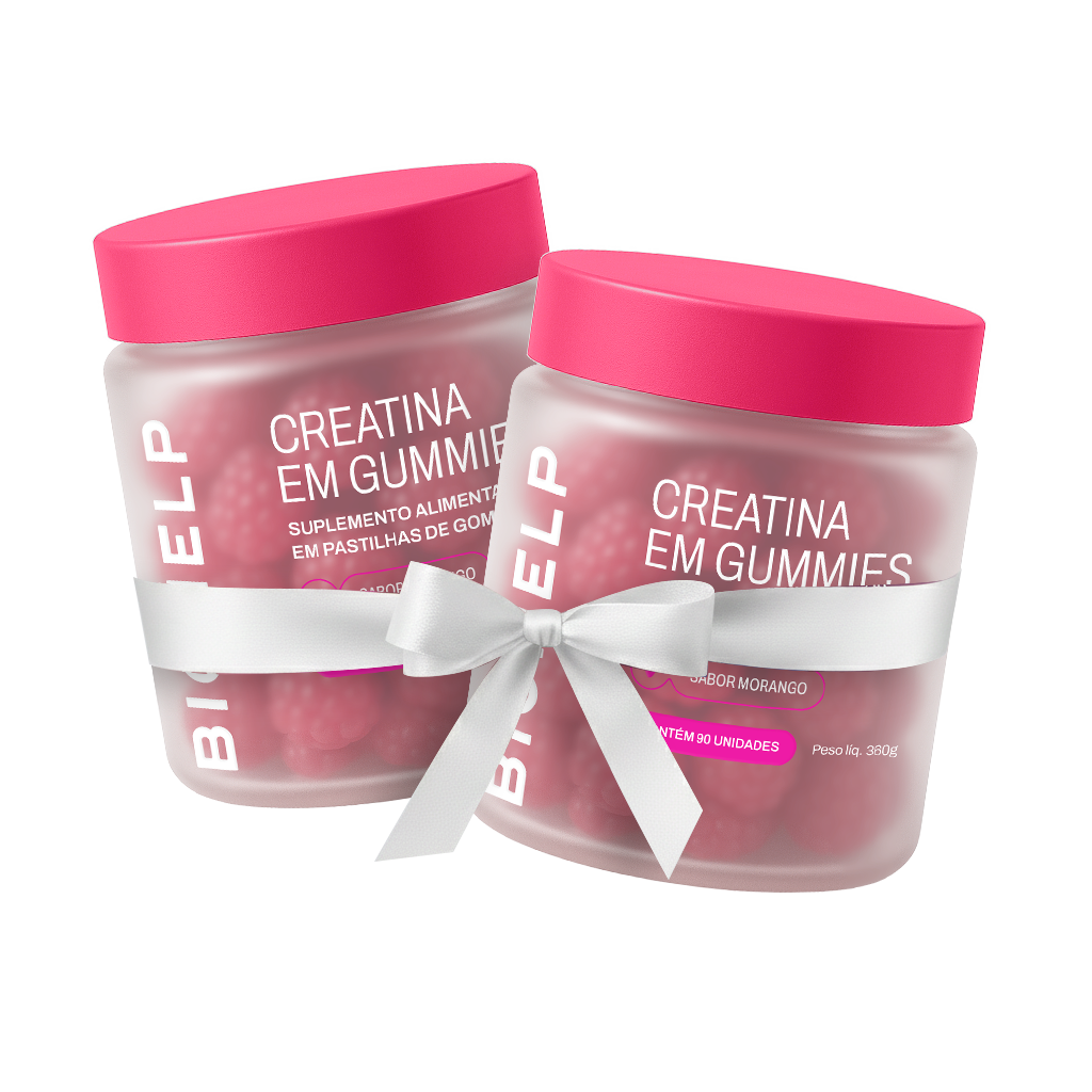 2x Creatina em Gummies Morango + Frete Grátis