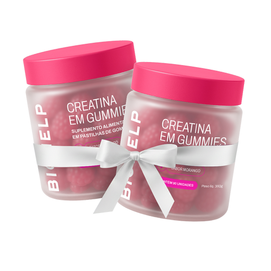 2x Creatina em Gummies Morango + Frete Grátis