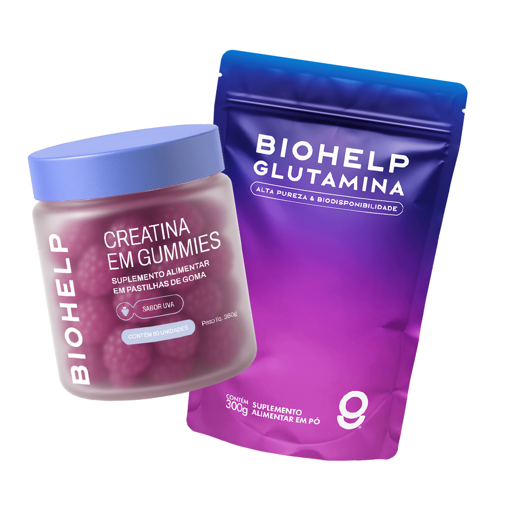 Glutamina + Creatina em Gummies Uva + Frete Grátis